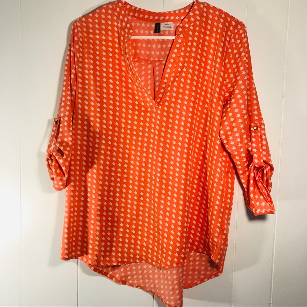 Forever 21 Manhattan Blues 3/4 Sleeve Top Small